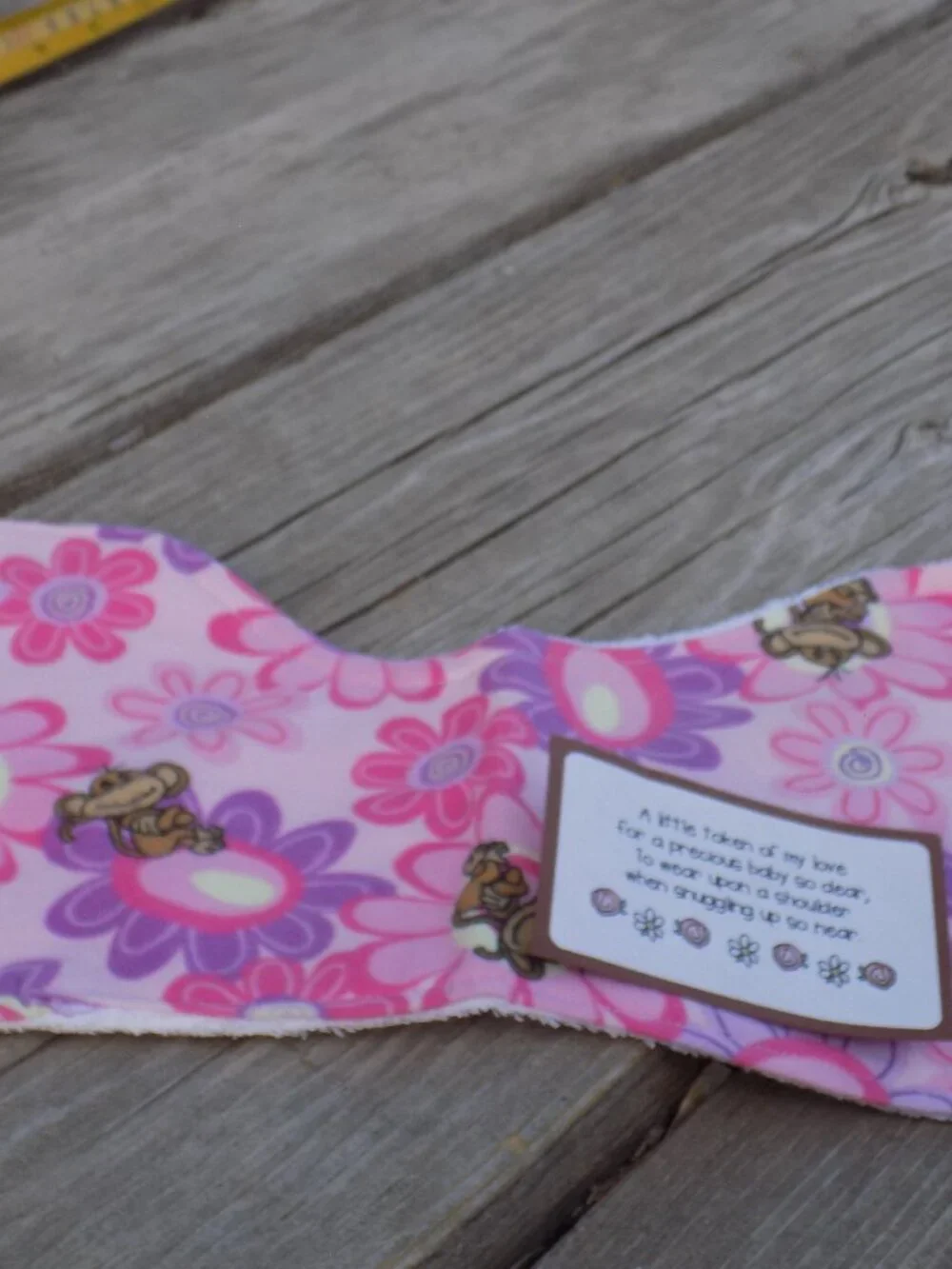 Burp Pad, Pink Flower